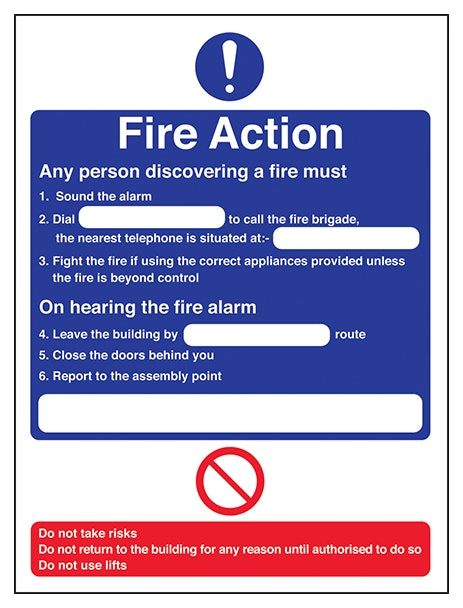 Fire Action Any Person Discovering A Fire Nearest Telephone