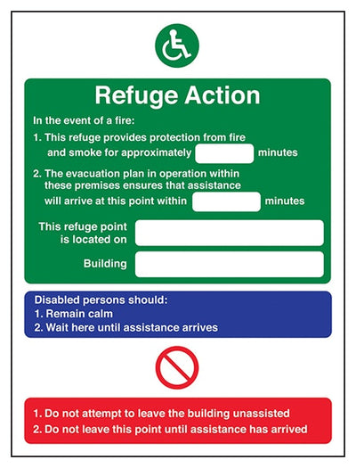 Refuge Action You Are Located On Building Portrait
