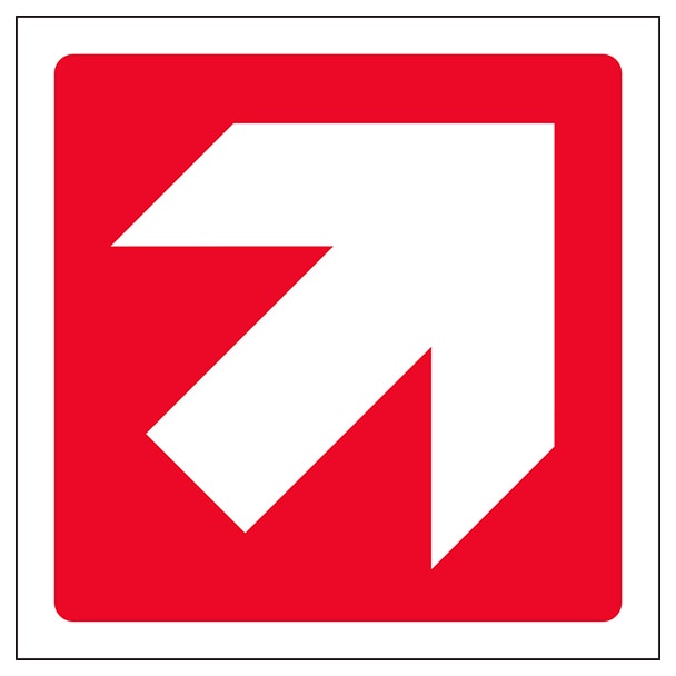 Red Diagonal Arrow Square