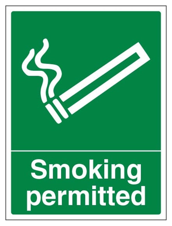 Smoing Permitted Sign - Portrait
