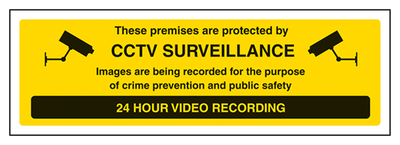 These Premises Are Protected By CCTV Surveillance Sign - Landscape