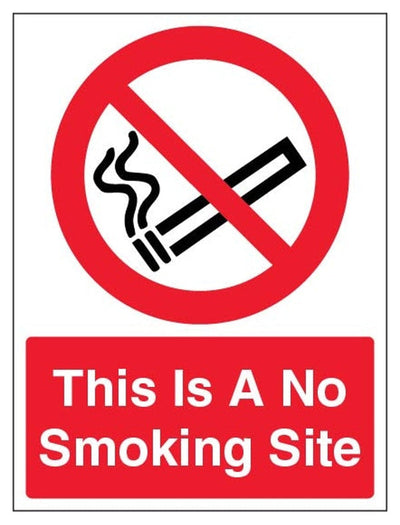 This Is A No Smoking Site Sign - Portrait