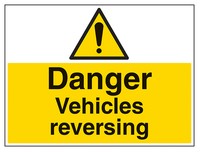 Vehicles Reversing Sign - Large Landscape