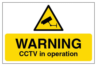 Warning CCTV In Operation Sign - Large Landscape