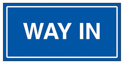 Way In Blue Sign
