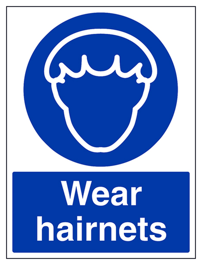 Wear Hairnets Sign - Portrait