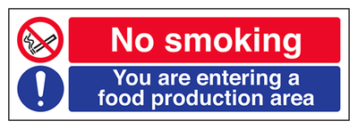 You Are Entering A Food Production Area Sign - Landscape
